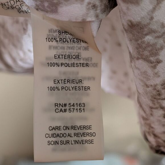 Calvin Klein women ombre blouse top orange ivory snake button tabs size 2X flaw - Picture 8 of 9